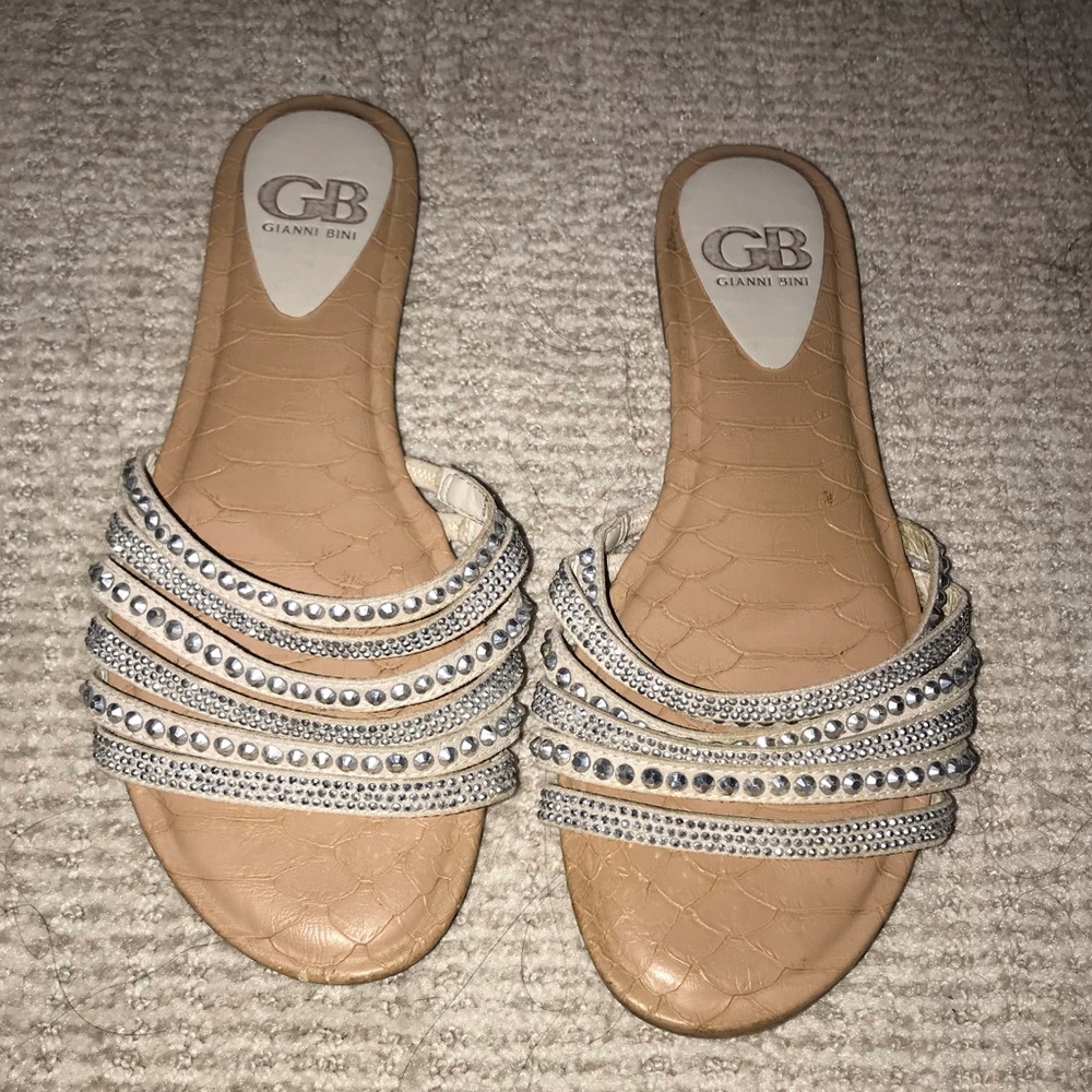 Gianni bini studded slide sandals